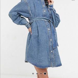 Maternity denim dress